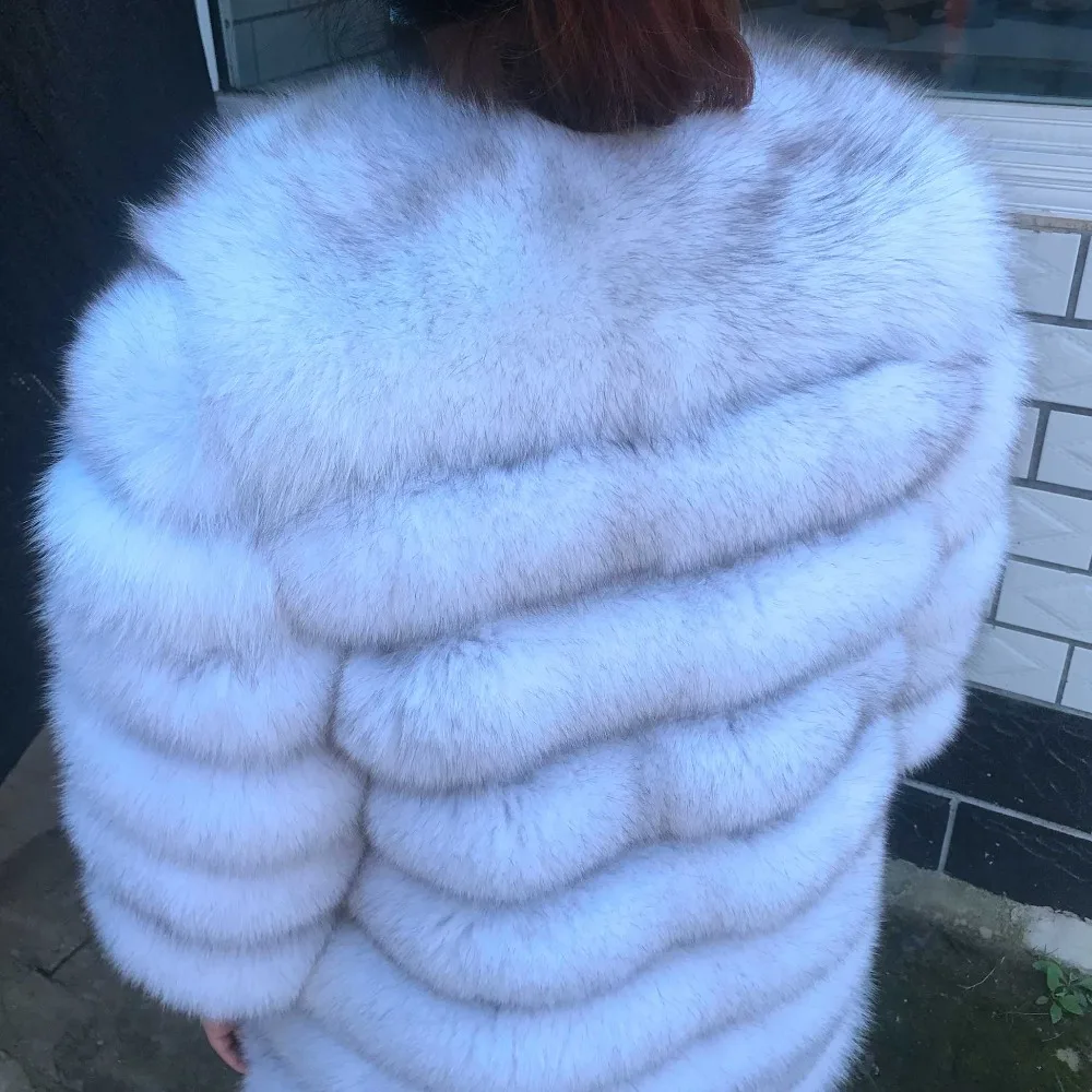 Vera pelliccia 2018 vera pelliccia di volpe cappotto donna vera pelliccia naturale giacche gilet capispalla invernale abbigliamento donna