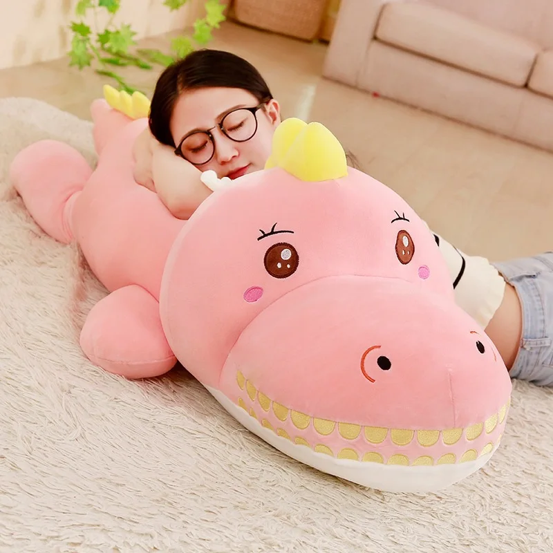 new style large 120cm cartoon dinosaur plush toy down cotton soft doll sofa cushion sleeping pillow christmas gift s2857