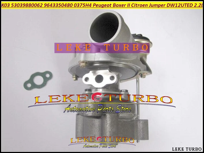 K03 62 53039880062 53039700062 Turbo Turbocharger For Peugeot Commercial Boxer II For Citroen Jumper 01- DW12UTED 2.2L Free Ship