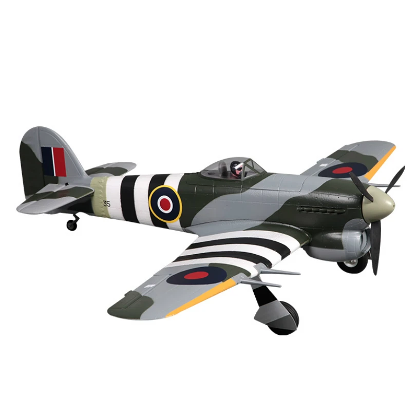 FMS 1100MM 1.1M Hawker Typhoon 6CH con alette retrattili 3S PNP RC aereo Warbird Hobby modello aereo aereo Avion regalo britannico