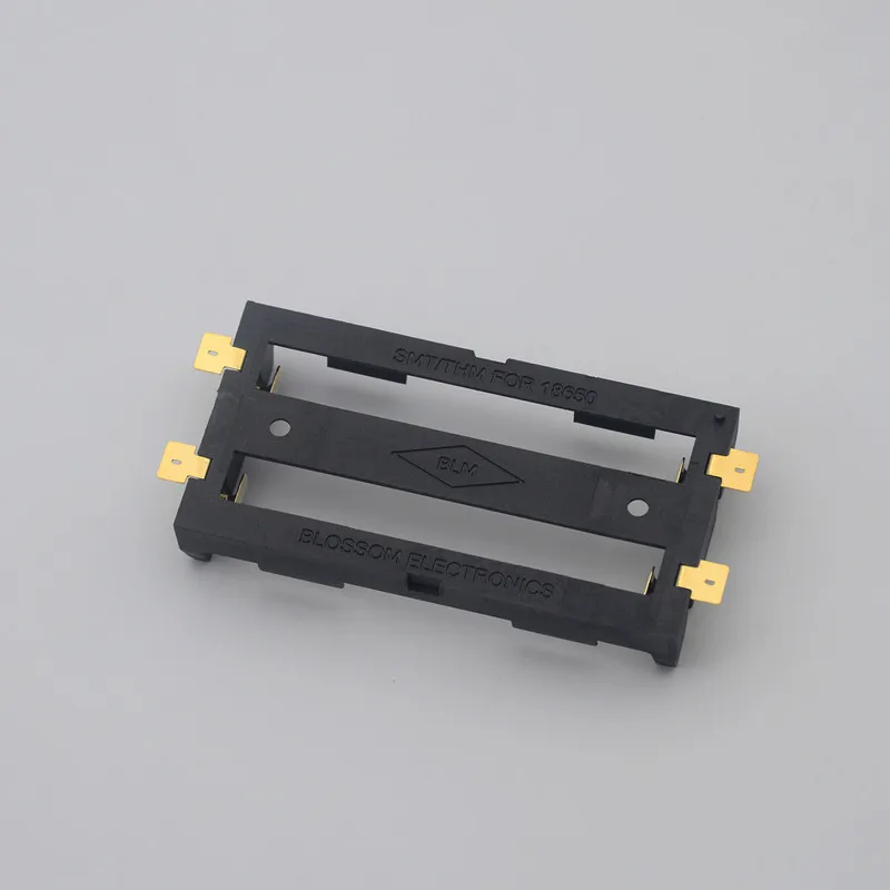 

400pcs/lot MasterFire 2 x 18650 battery holder smd smt Storage Box Case With Bronze Pins 2 slots 2*18650 Batteries Shell