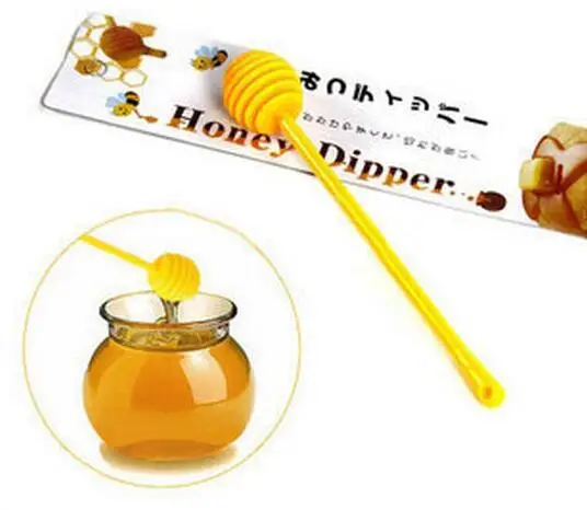 

Silicone Honey Dipper Honey Spoon Candy Color Honey Stick Stirring Rod 17cm Kitchen Tools