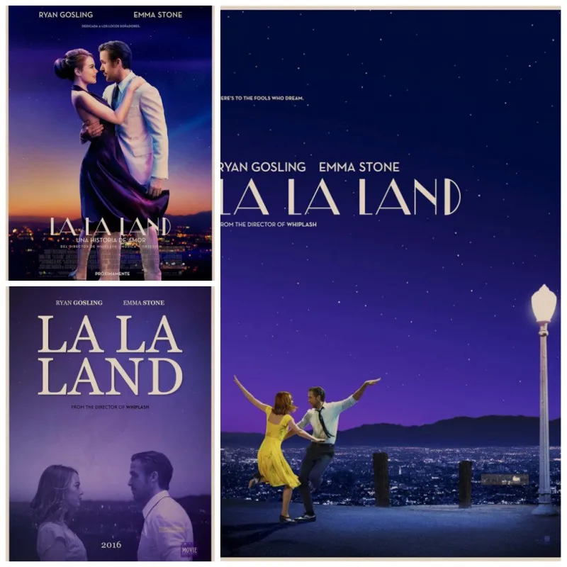 LA LA LAND retro Poster Retro Kraft Paper Bar Cafe Home Decor Painting Wall Sticker