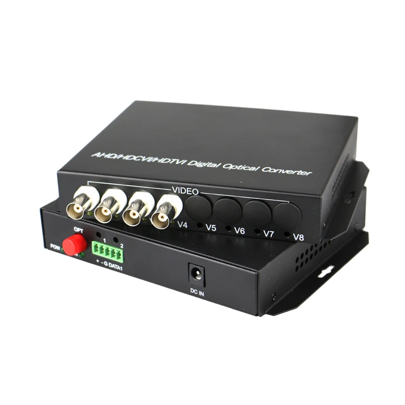 

High Quality HD CVI 4 Channel Video Fiber Optical Converters Transmitter Receiver -For 720P 960P AHD CVI TVI HD Cameras CCTV