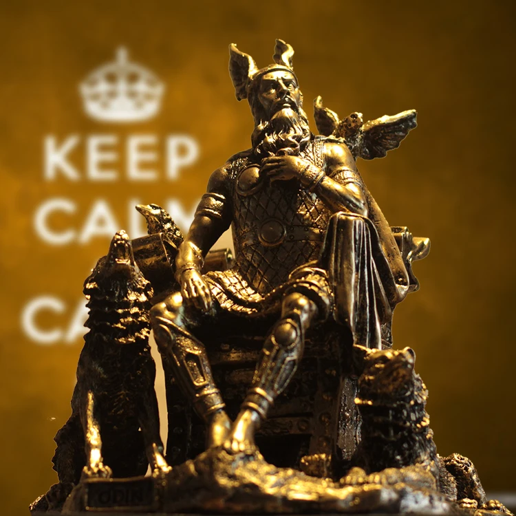 

Odin crafts jewelry ornaments of Greek mythology Home Furnishing retro warrior armor coffee bar decoration statue decoration
