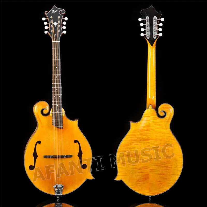 Afanti Solid Spruce top / Solid Flamed Maple Back & Sides /  Afanti F Octave Mandolin (AMB-216)