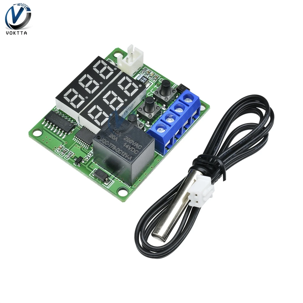 W1209S DC 12V Relay LED Digital Display Thermal Relay Thermostat Temperature Controller Regulator Switch Control Relay Module