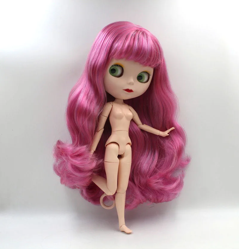 Blygirl,Blyth doll, new face shell doll, 19 joints and ordinary body, nude doll with frosted face, series 1