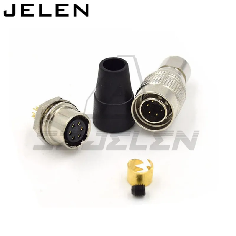 hirose HR10A-7R-6S /HR10A 7P-6P, 6pin Hole Activity Male Female Plug Socket Connector Camera Automation Equipment Power