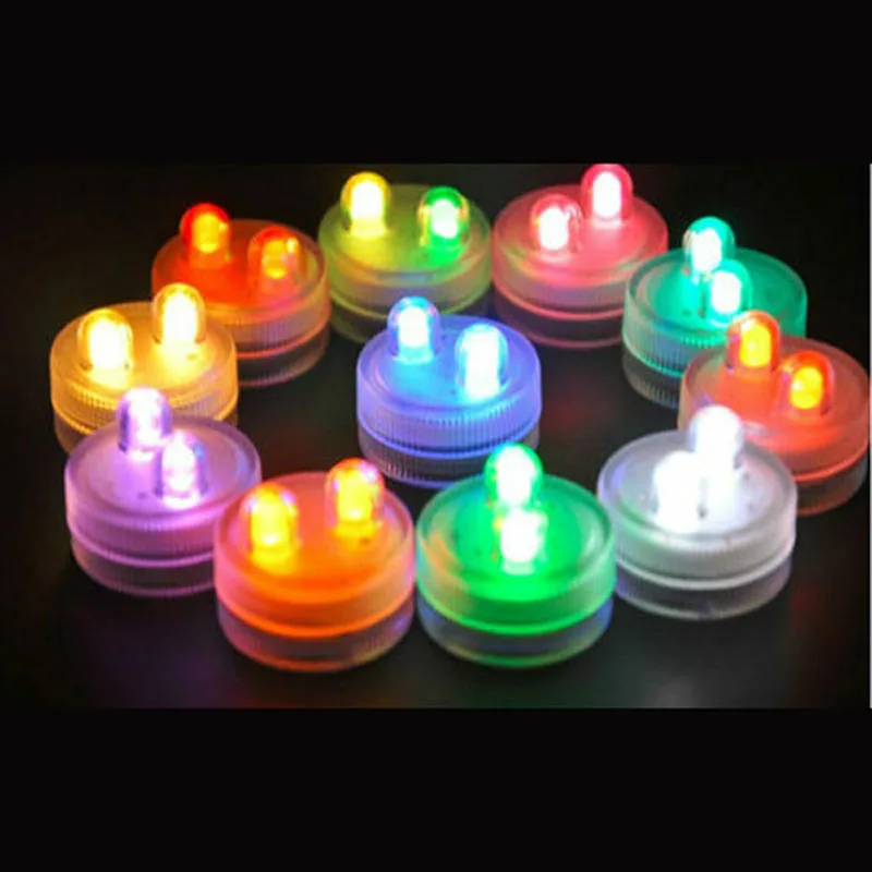 

100 pieces/lot Submersible led floralyte light battery operated candle lights for wedding party decoration