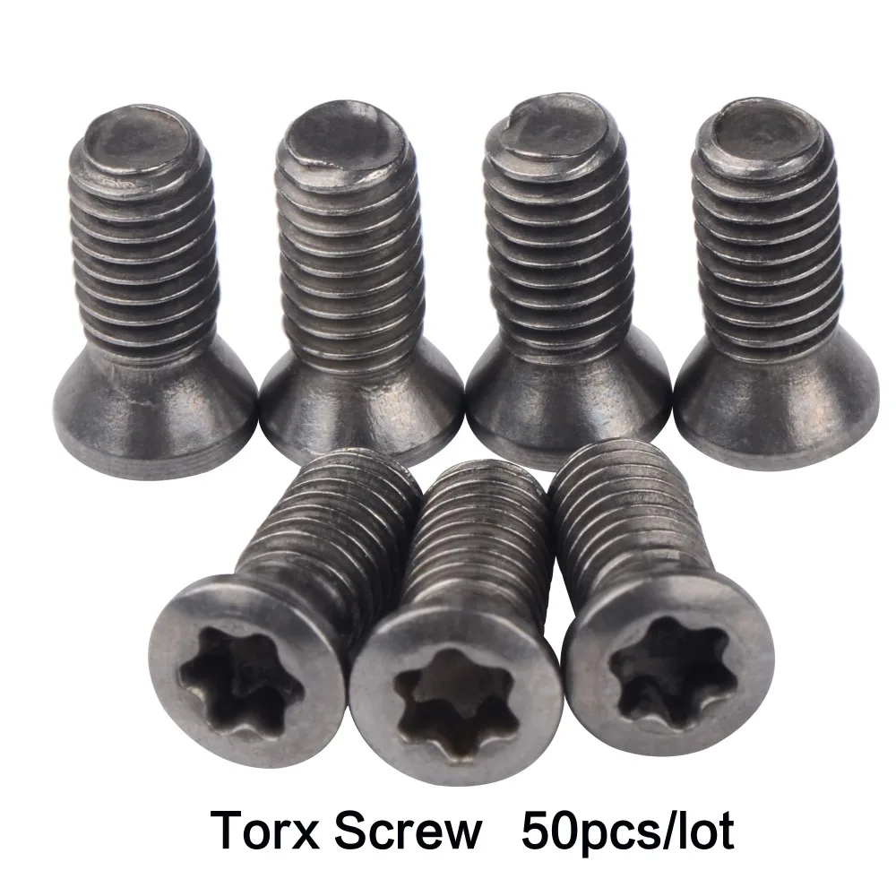 50 pz/lotto M1.8 M2 M2.5 M3 M3.5 M4 M5 M6 vite torx per inserti per tornitura in metallo duro tornio CNC accessorio per utensili in acciaio legato