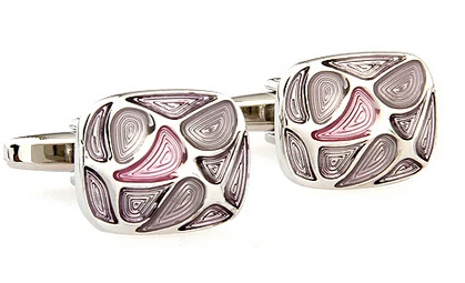 iGame Men Enamel Cufflinks wholesale&retail top copper Silver Colour  Irregular Design Cuff links Free Shipping