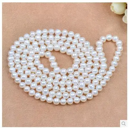 120cm natural freshwater pearl sweater chain necklace long section Chain Gift For Wonen Jewelry Women Wedding 