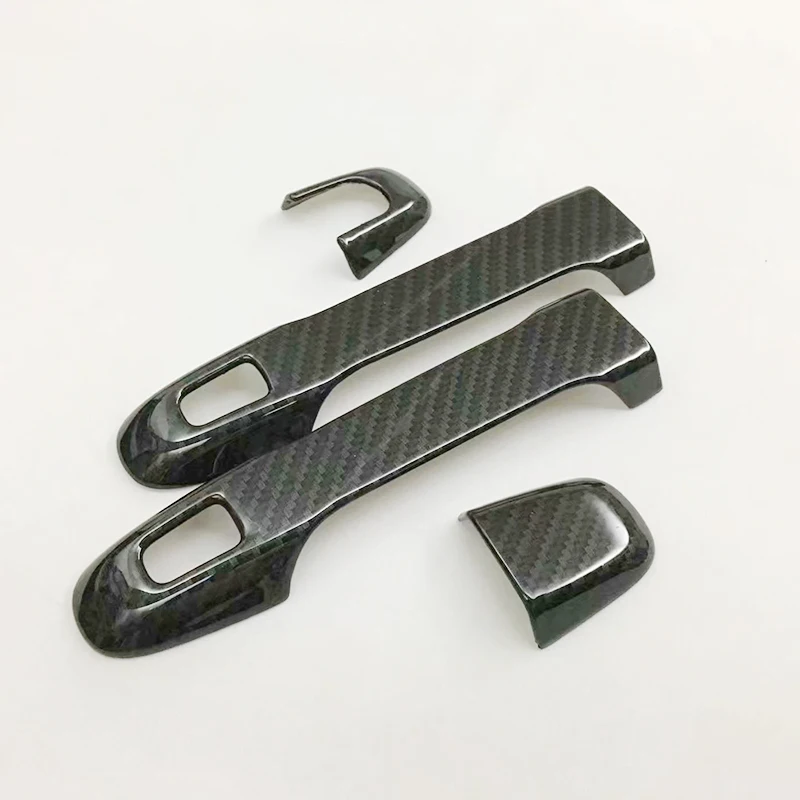 For Toyota C-HR CHR 2017 2018 2019 2020 ABS Carbon Fibre Door outside protector Handle Cover Trim accessories 4Pcs