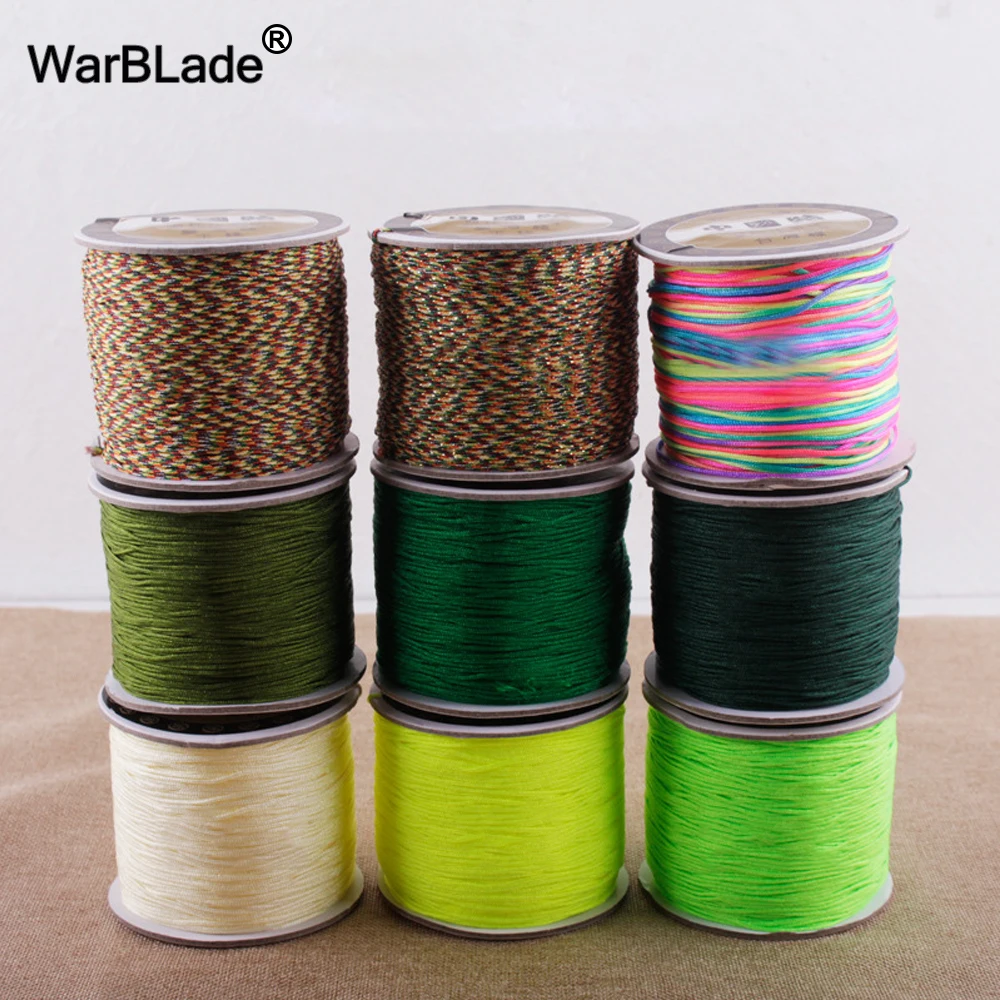 35 Colors 120m 0.8mm Cotton Cord Nylon Cord Thread Chinese Knot String Rope Beads For Jewelry Making Accessories DIY Bracelet