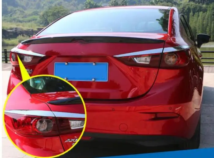 

Chrome Rear Light Trim Eyelid For Mazda 3 Car styling 2014-2017