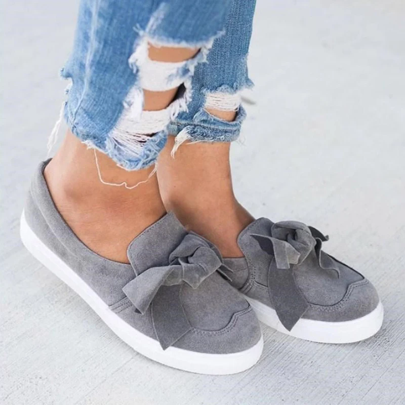 Casual scarpe Da Tennis Delle Donne Confortevole Gregge di Autunno della Molla Scarpe Da Donna Bowknot Femminile Mocassini Slip On Donna