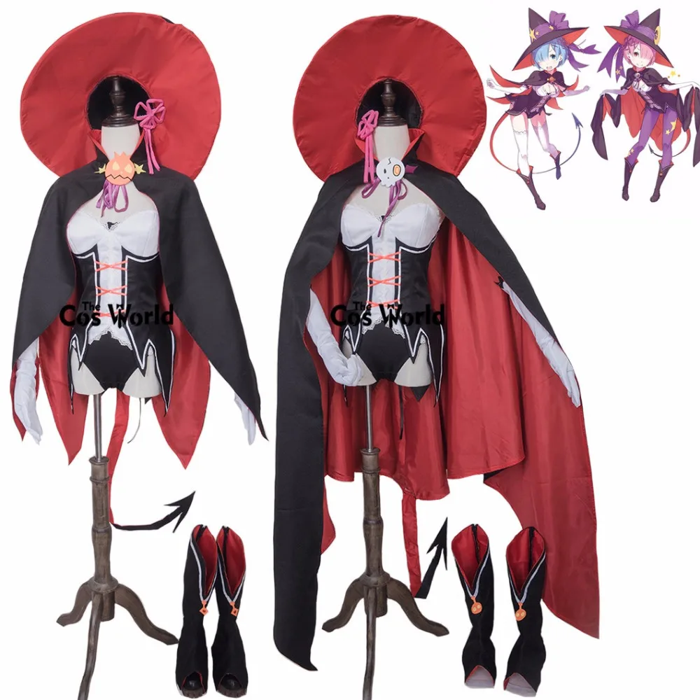 

Униформа на Хэллоуин Re Zero Ramu Remu, накидка, аниме костюмы для косплея