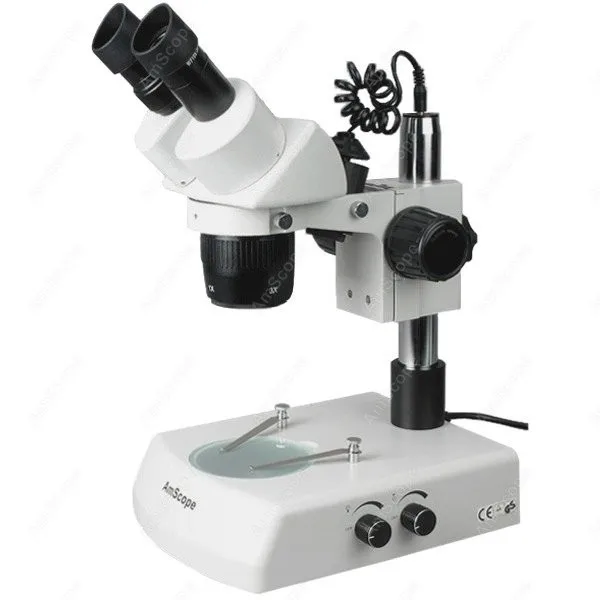 Widefield Stereo Microscope--AmScope Supplies10X-20X-40X Super Widefield Stereo Microscope w/ Top & Bottom Lights