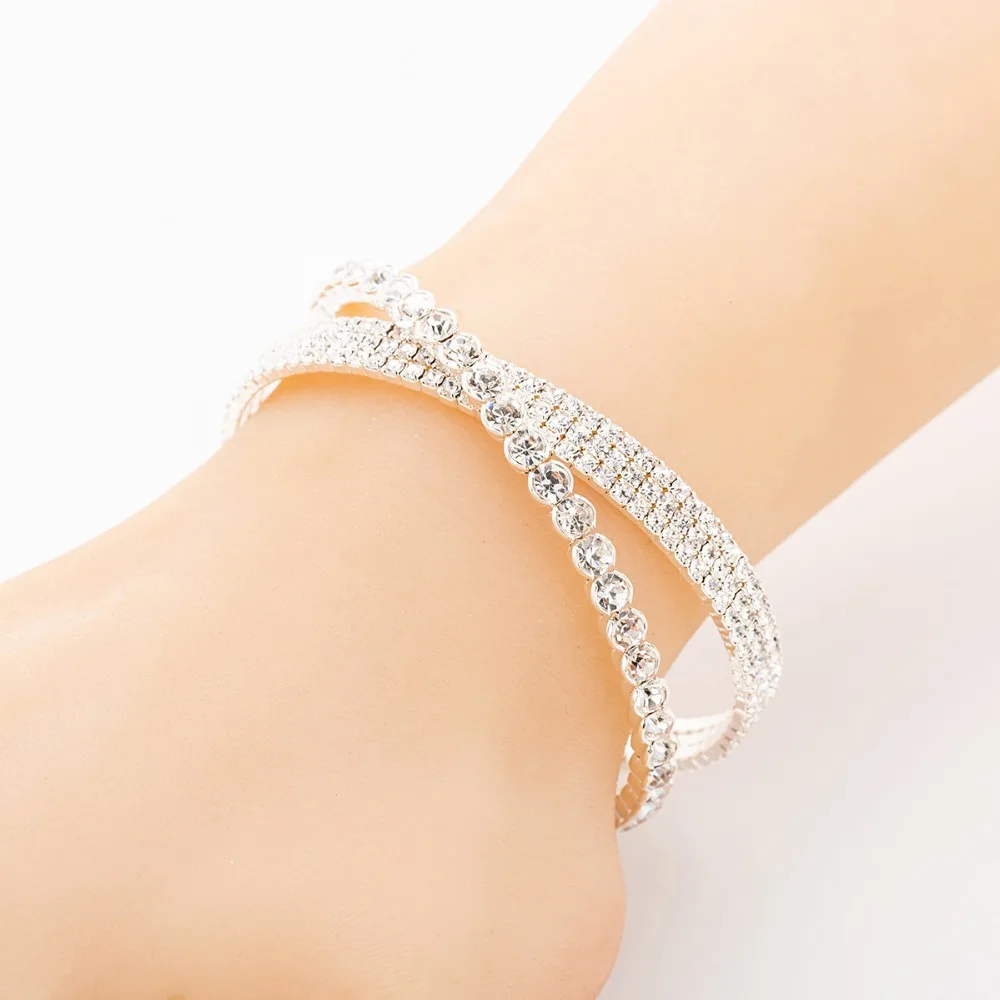 YFJEWE Women Classic Cross Design crystal  Bracelet Fashion  Jewelry Sparkling Handmade Femme Bracelets B254