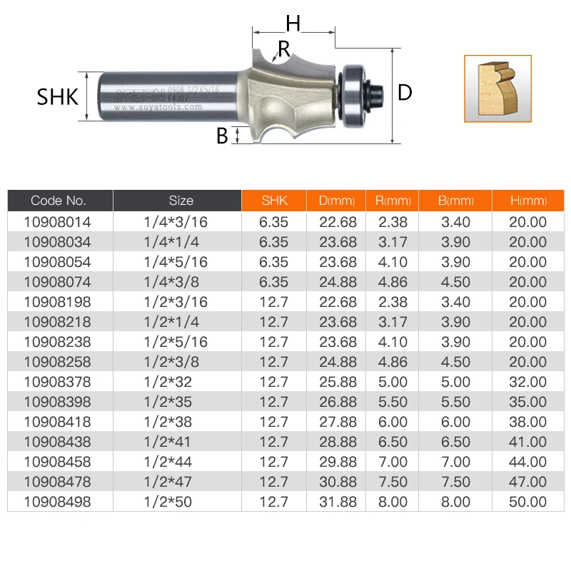 Two Flutes 1/4 1/2 Shank With Bearing Drawing Line Bits Woodworking Tools Two Flute Endmill Milling Cutter Arden Router Bit