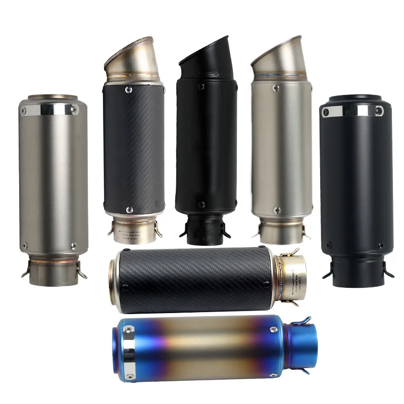 

51mm 60mm carbon fiber motorcycle exhaust Muffler Scooter Racing project Exhaust For CB190R YZF-R6 R1 R3 S1000RR H2 Z900 Z1000