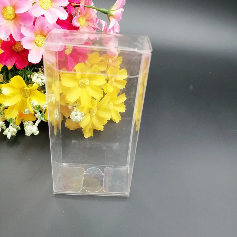 50pcs 3xWxH Pvc Box Clear Transparent Plastic Boxes Storage Jewelry Gift Box Wedding/Christmas/Candy/Party For Gift Packing Box