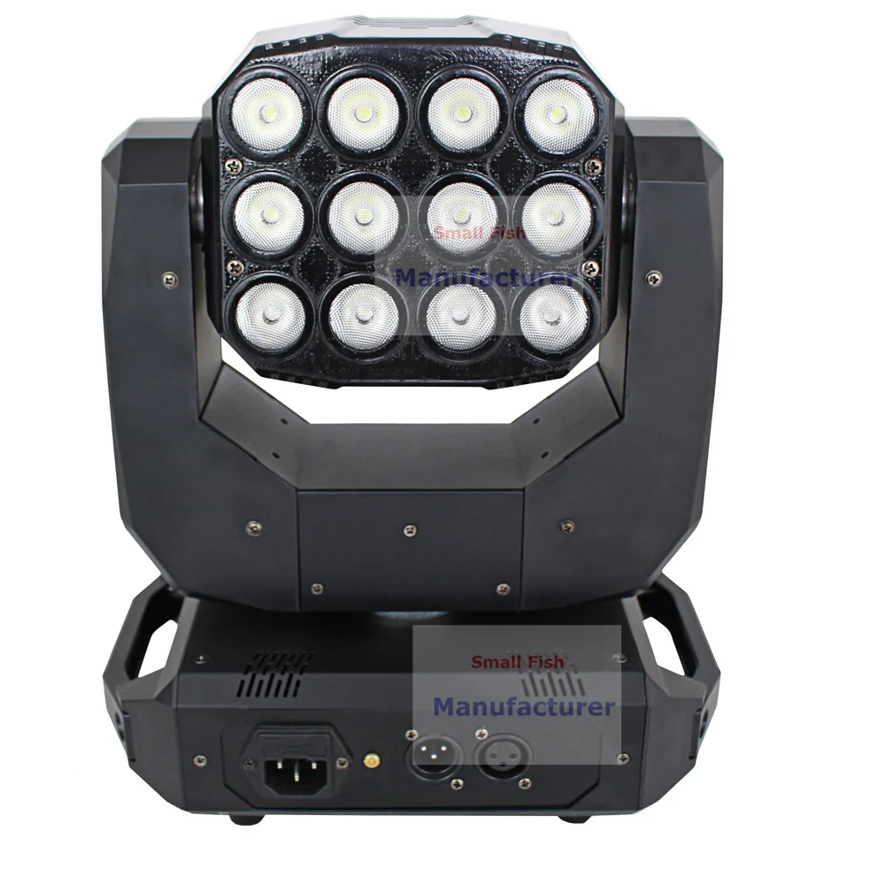 2 Pack 9X3W Golden Beam Moving Head Lights 12X4W RGBW 4IN1 Double Face Moving Head Wash Light Individual LED Control For KTV Dj