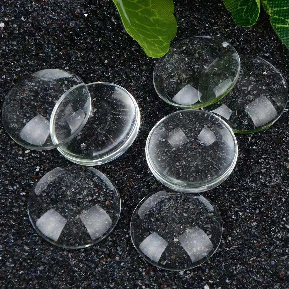 10pcs 25mm Round Clear Magnifying Dome Glass Cabochon For Jewelry Making DIY Photo Pendants