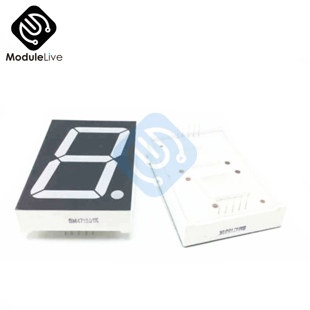 10 Pins 10P 1.8 inch 1 Bit Digit Dig Red Led Display 7 Segment Common Cathode Digital Display Electronic PCB Board Module Diy