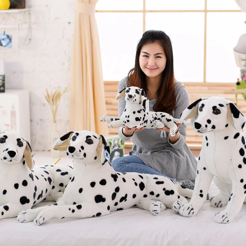 2 Stijlen Knuffels Hond Dalmatische Knuffel Levensechte Giant Hond Speelgoed Realistische Animal Kids Speelgoed Cadeau Voor Kinderen