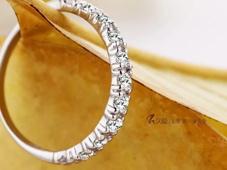 Nueva llegada de la venta caliente zirconio Super Brillante De plata de ley 925 Ladies'finger anillos de boda venta al por mayor de joyería