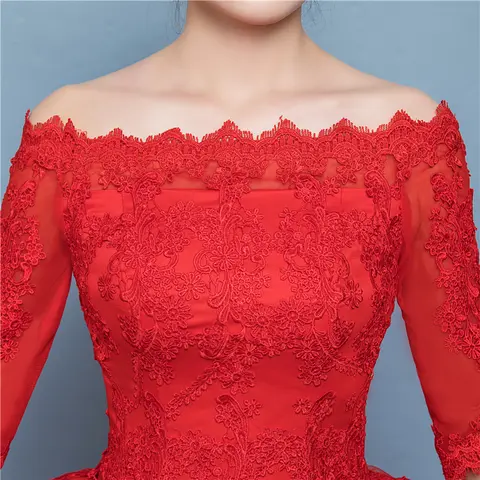 8 best sales röd klänning bröllop - №2