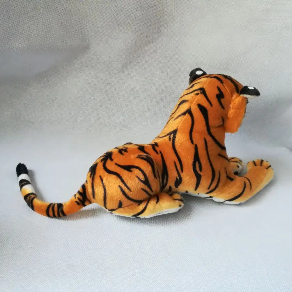 Echtes Spielzeug Tier anfällig gelb Tiger Plüschtier Stofftier, Geburtstagsgeschenk h0259