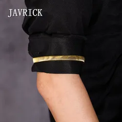 JAVRICK Arm Warmer Shirt Sleeve Holder Metal Anti-Slip Elastic Bracelets Stretch Armband