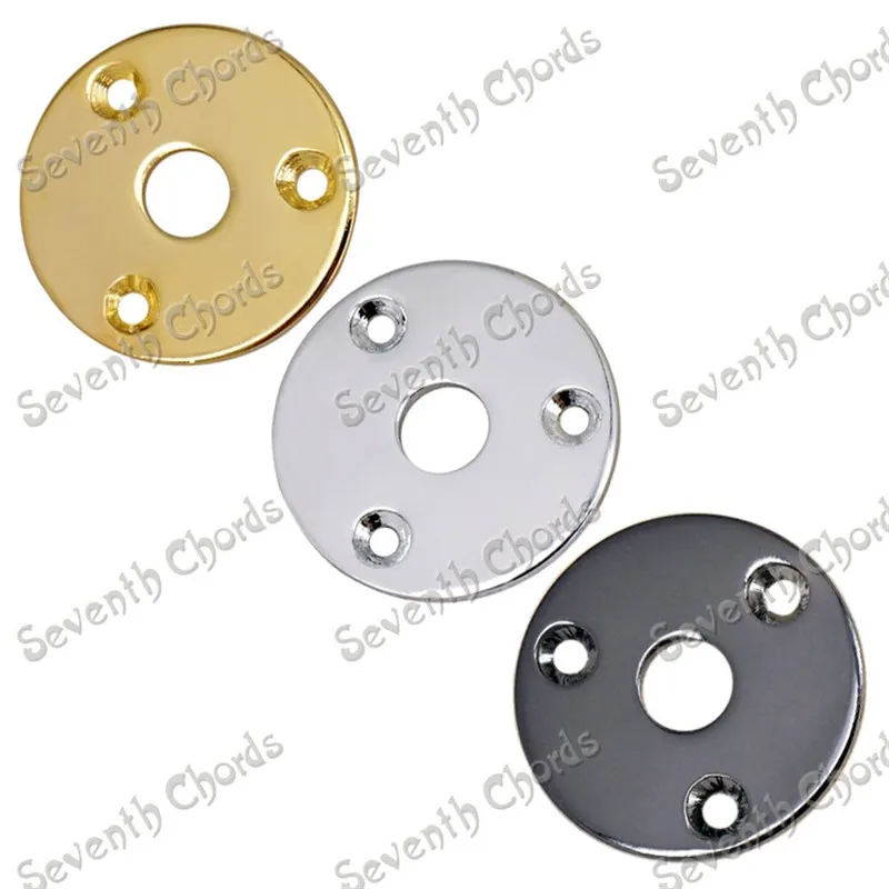 3 Teile/los Metall Runde Gitarre Jack Platten JackPlate Abdeckung Für Bass Elektrische Gitarre Zubehör Teile – Detail 1