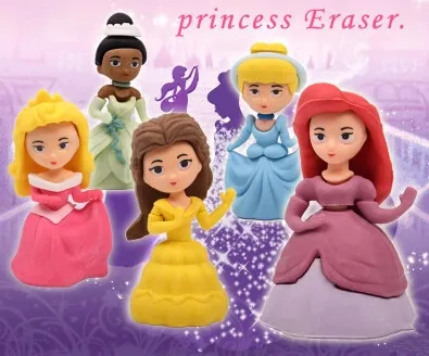 Freeshipping Hot Recommending Eraser  Hollywood Cartoon Star Eraser Set  Princess Eraser Girl Style Eraser Set