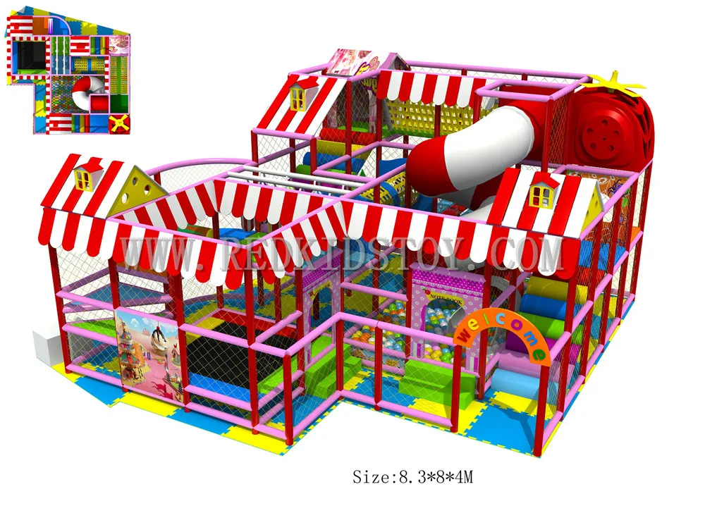 Exported to Zimbabwe Children Play Structure Commercial Indoor Playground 160307-B