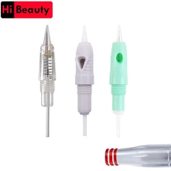 50pcs Sterilized Tattoo Cartridge Needles 8mm Screw For Microneedling Microblading Tattoo Tatu Eyebrow Lip Needles Cartridges