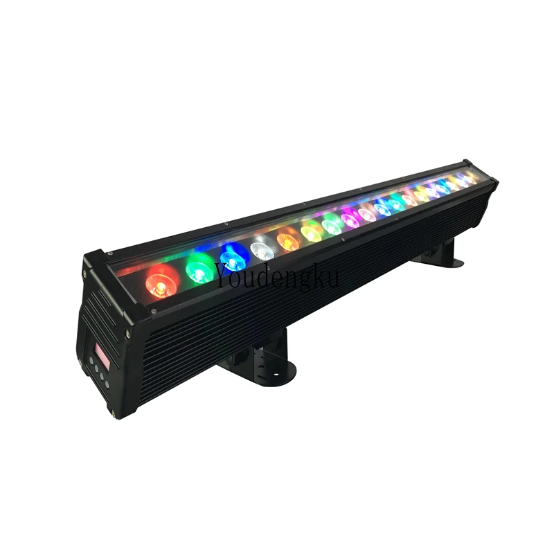 

20 шт. светодиодный настенный светильник наружный ip65 dmx LED Шайба 18x3W трехцветный RGB led точечный настенный светильник бар