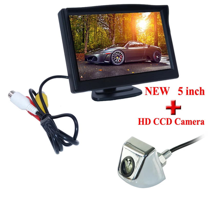 

Hot Sale! 800*480 4.3 Inch HD Color TFT LCD Screen Rear View Camera Monitor 2 AV Video Input Car Reverse Camera Promotion