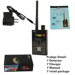 1MHz-8000MHz Radio Detection Anti Spy Signal Hidden Camera GSM Audio Bug Finder 4G GPS Signals Lens RF Tracker Detectors Black