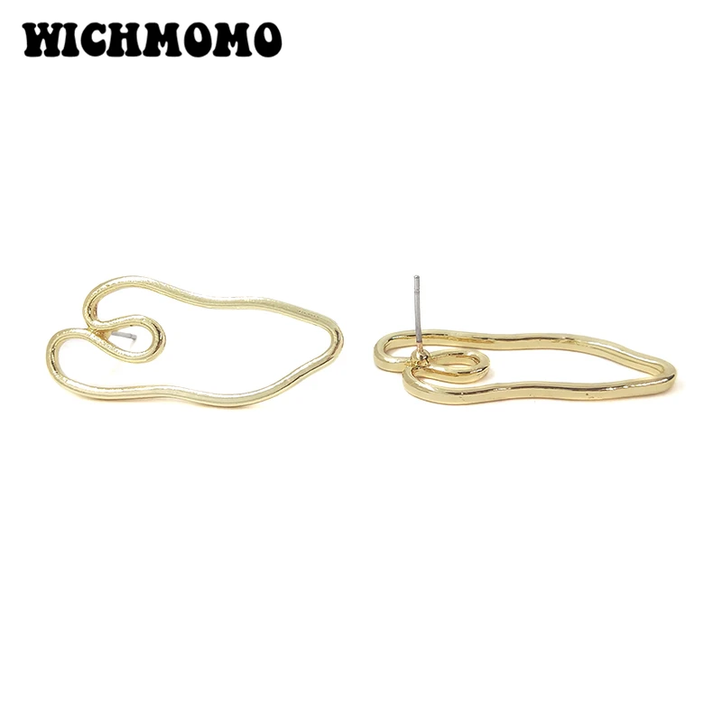 New 35*15mm 6pieces/bag High Quality Zinc Alloy Heart Shape Earring Base Connectors Linkers for DIY Earring Jewelry Accessories