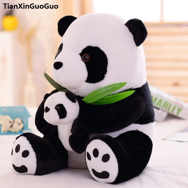 

filled plush toy large 40cm sitting pose panda hug small panda plush toy soft doll Christmas gift h1430