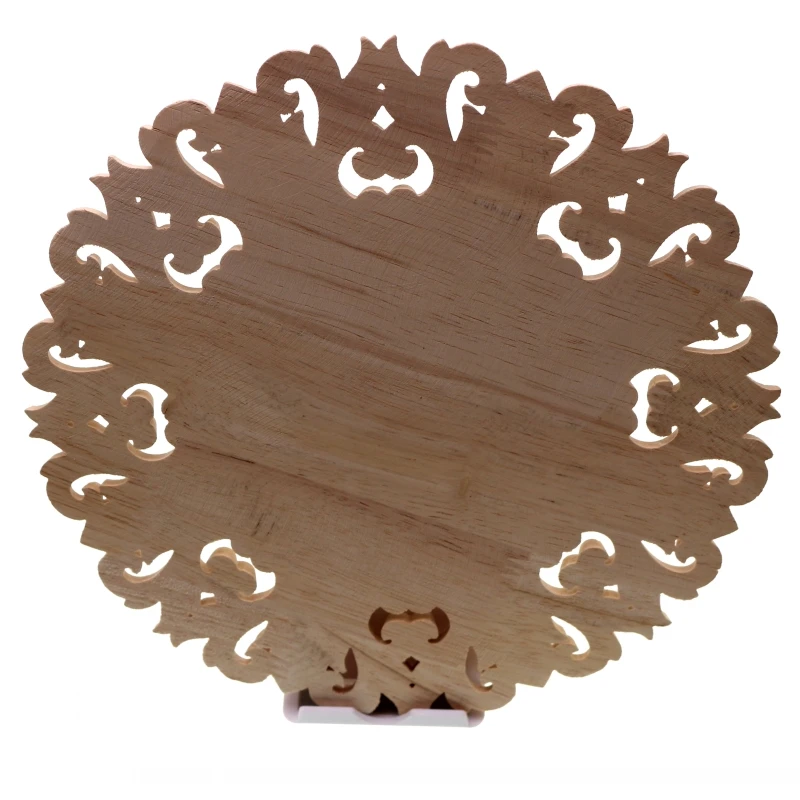 RUNBAZEF Boutique Lots Wood Carved Onlay Applique Unpainted Flower Walls Cabinets Door Vintage Home Decoration Accessories Decor