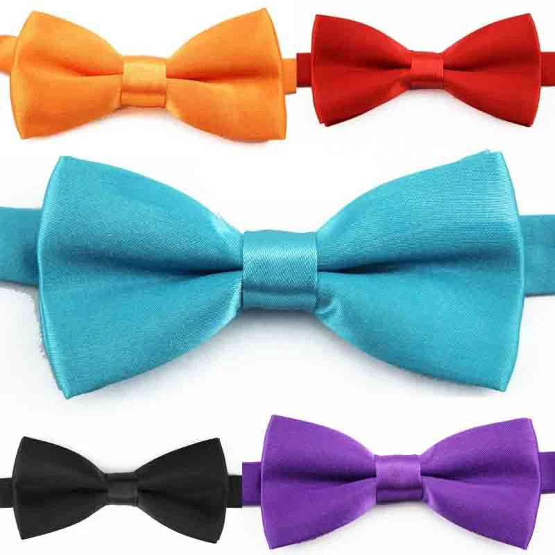 Classic Kids Bowtie Boys Grils Baby Children Bow Tie Fashion Solid Color Mint Green Red Black White  Butterfly Gravata