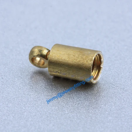 

All kinds of Jewelry findings Raw Brass end cap railing end cap for laether cord 4*9mm