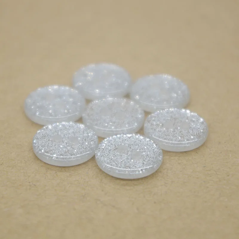 50PCs Resin Buttons 2 hole Round Silver Powder Pearl Button Latest Design Scrapbooking Sewing Accessories Craft JS9014 13mm