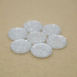 50PCs Resin Buttons 2 hole Round Silver Powder Pearl Button Latest Design Scrapbooking Sewing Accessories Craft JS9014 13mm