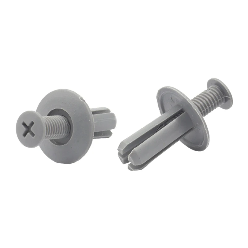 50PCS Universal Purpose Push in 8mm Trim Panel Hood Fixed Expansion Retainer Fastener Rivet Plastic